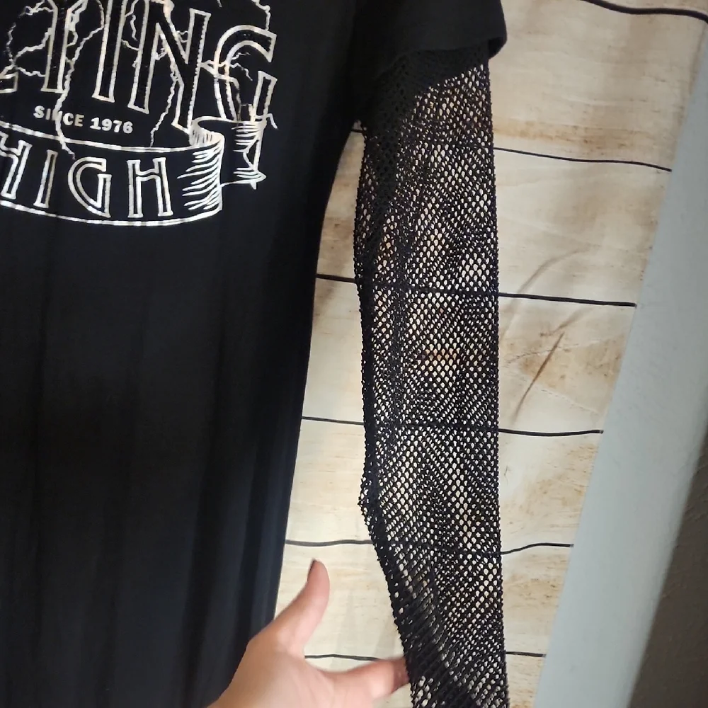 Fashion Nova Black Long Sleeve Dress with Graphic - Picture 5 of 9